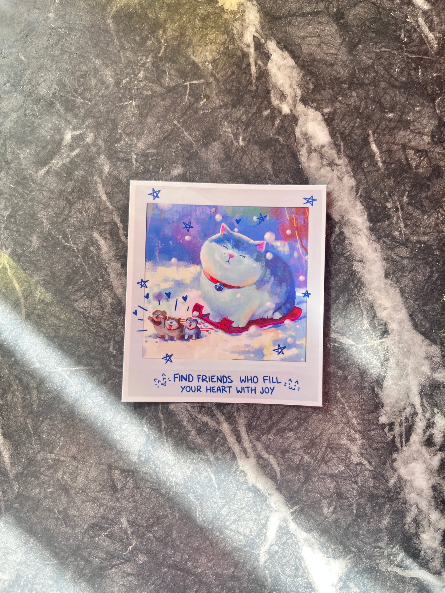Friends Who Hold Your Heart postcard sticker