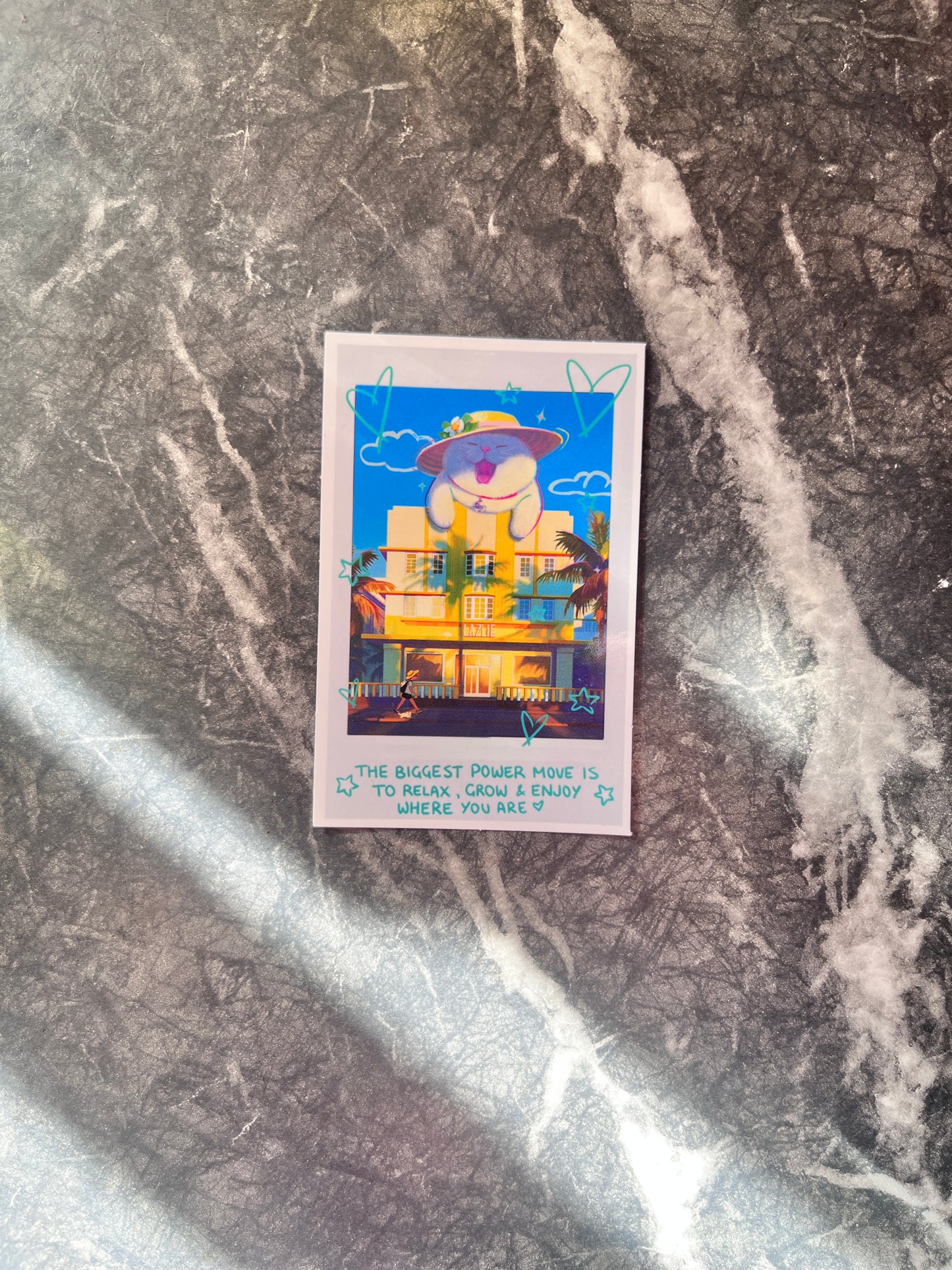 The Longest Journey postcard cat sticker