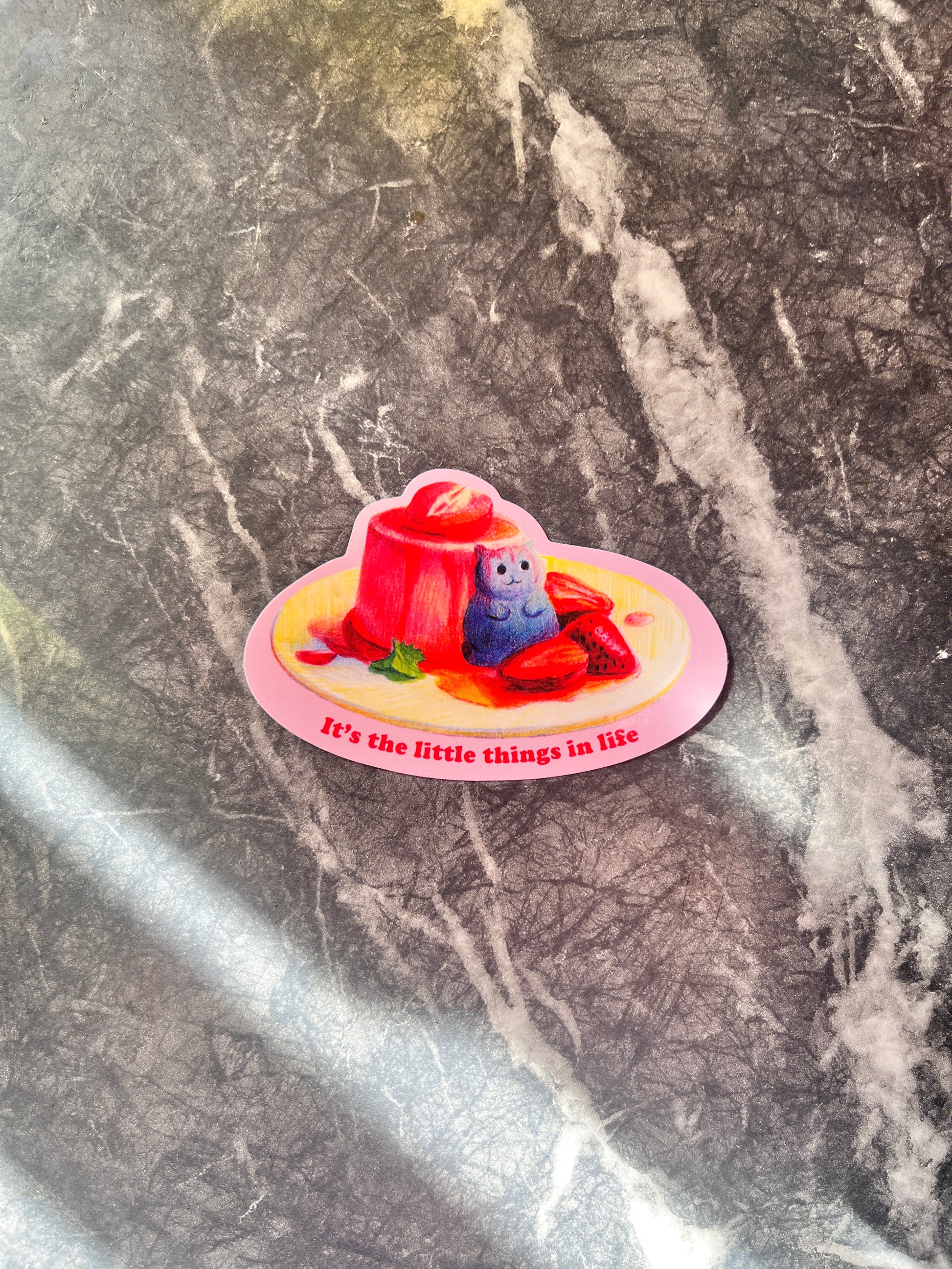 The Little Things in Life cat sticker